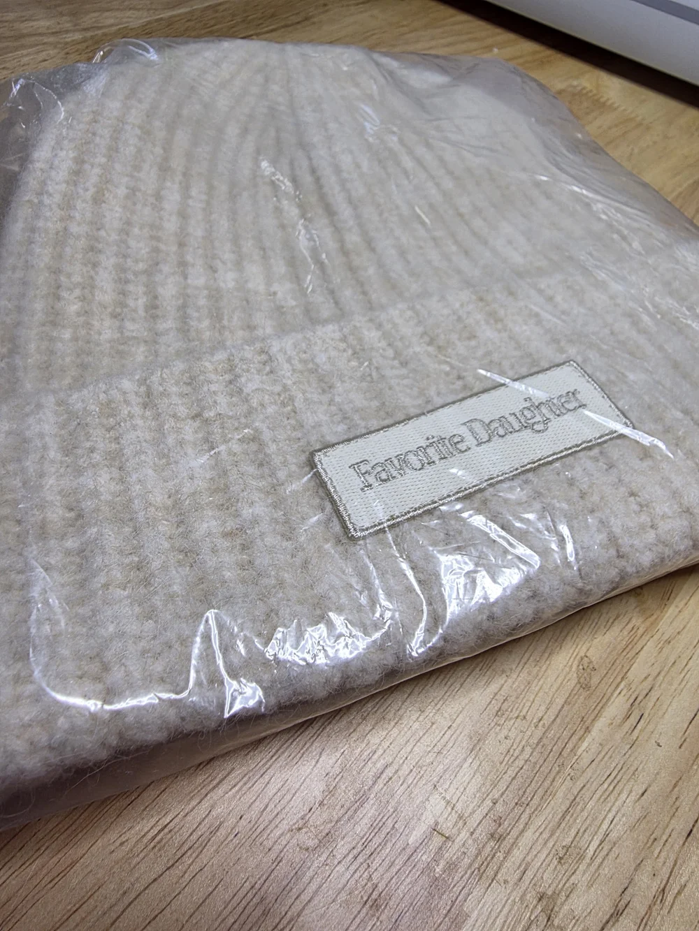 Favorite Daughter Oatmeal Ribbed Knit Beanie - Picture 2 of 2